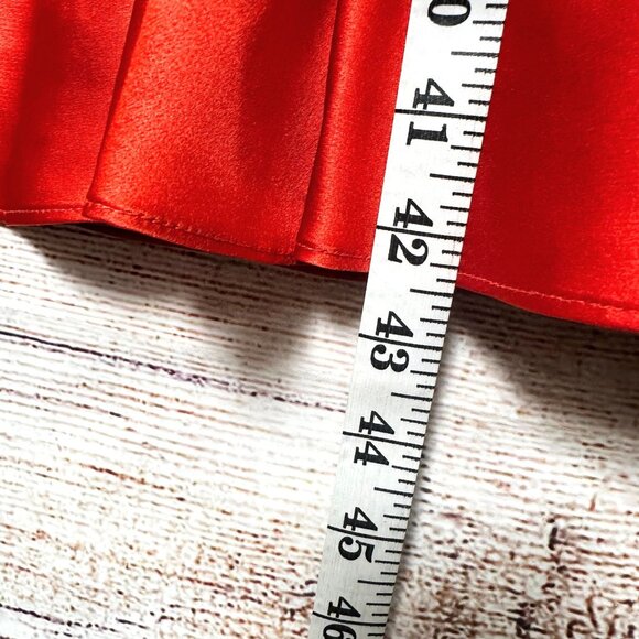 Reformation Maxi Skirt Womens Red Orange Size 6 Long Flowing A-Line 100% Silk - Picture 6 of 13